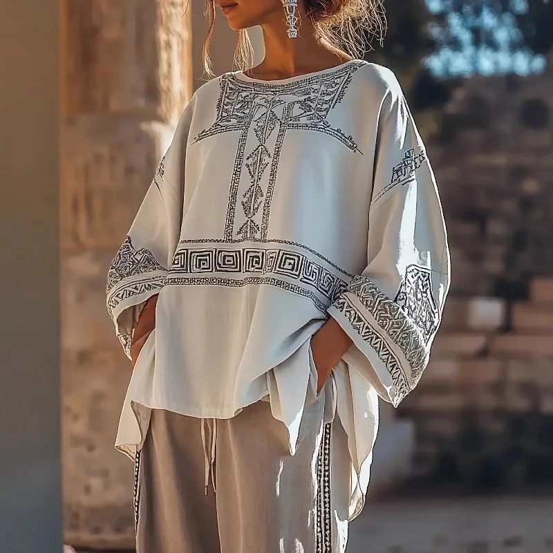 Женская блузка с длинным рукавом для отпуска, лето 2021, модные свободные рубашки с круглым вырезом и принтом, элегантные
Женская блузка с длинным рукавом для отпуска, лето 2021, модные свободные рубашки с круглым вырезом и принтом, элегантные