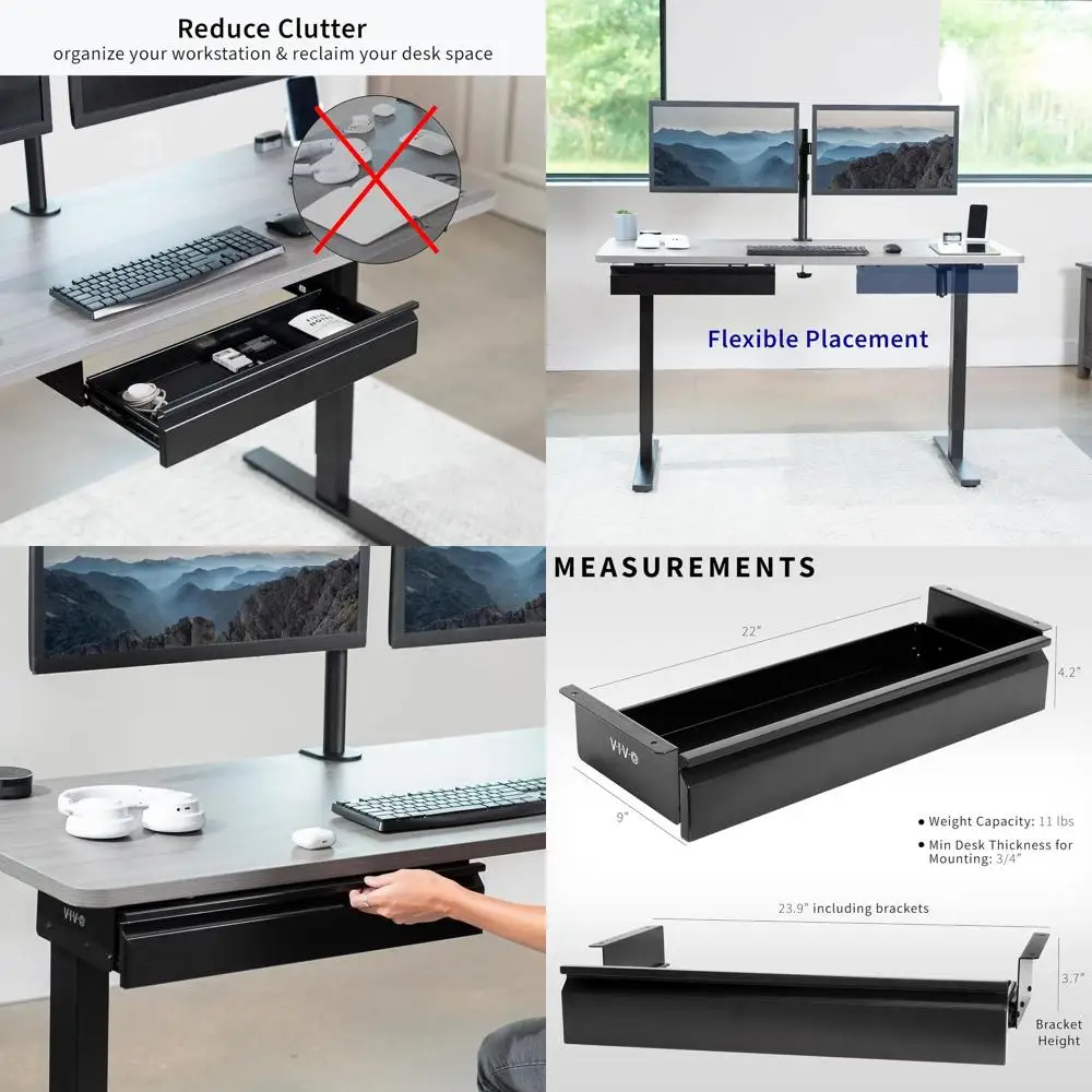 Выдвижной настольный органайзер 22 дюйма, черный, решение для хранения в офисе
Выдвижной настольный органайзер 22 дюйма, черный, решение для хранения в офисе