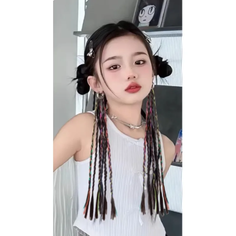 Модные корейские аксессуары для волос в стиле Y2K: яркие косички, резинки для хвоста, стильные резинки для волос, декоративные накладные пряди для выступлений
Модные корейские аксессуары для волос в стиле Y2K: яркие косички, резинки для хвоста, стильные резинки для волос, декоративные накладные пряди для выступлений