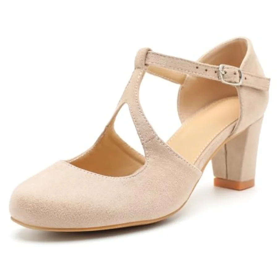 LIURUIJIA Womens T-Strap Mary Jane Dress Shoes, 2.3" Block Heel Pumps, 120s Cutout Shoes for Women, Fancy Office and Wedding
LIURUIJIA Womens T-Strap Mary Jane Dress Shoes, 2.3" Block Heel Pumps, 120s Cutout Shoes for Women, Fancy Office and Wedding