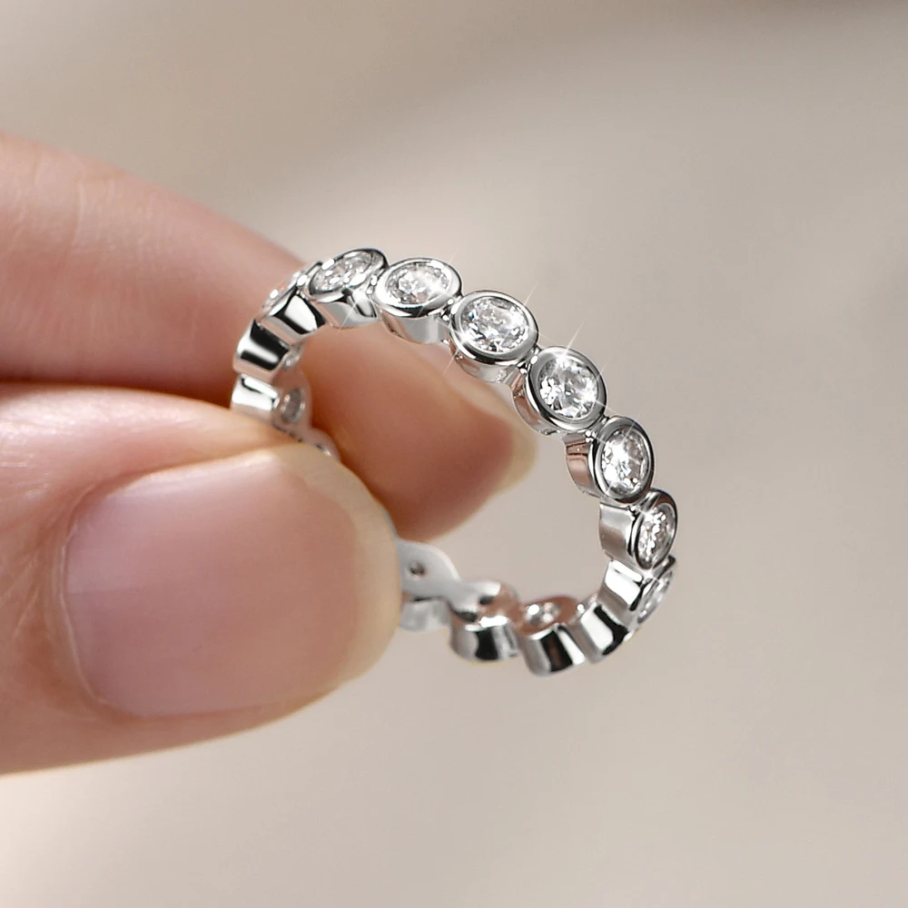 Anziw 2026 New Luxury 3mm 0.1CT D Moissanite Full Eternity Ring For Women Stackable Eternity Band Ring Wedding Fine Jewelry Gift
Anziw 2026 New Luxury 3mm 0.1CT D Moissanite Full Eternity Ring For Women Stackable Eternity Band Ring Wedding Fine Jewelry Gift