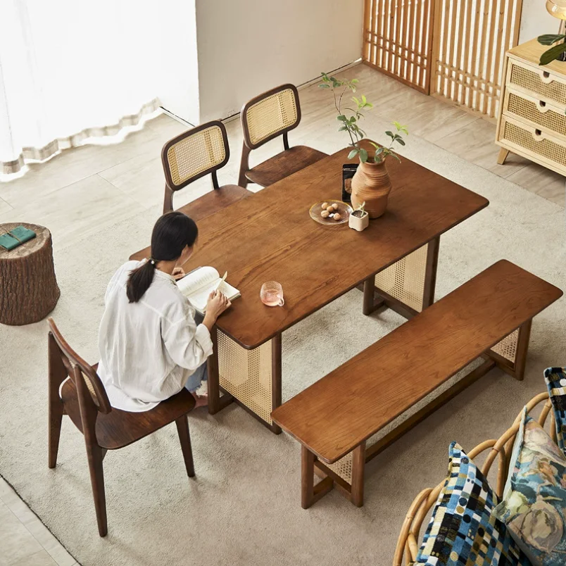 Японский Эко-Набор для Столовой: Прочный Обеденный Комплект из Ясеня, Стол и Стулья, Коммерческая Скамья из Массива Дерева, Ретро-Минималистичный Дизайн
Японский Эко-Набор для Столовой: Прочный Обеденный Комплект из Ясеня, Стол и Стулья, Коммерческая Скамья из Массива Дерева, Ретро-Минималистичный Дизайн