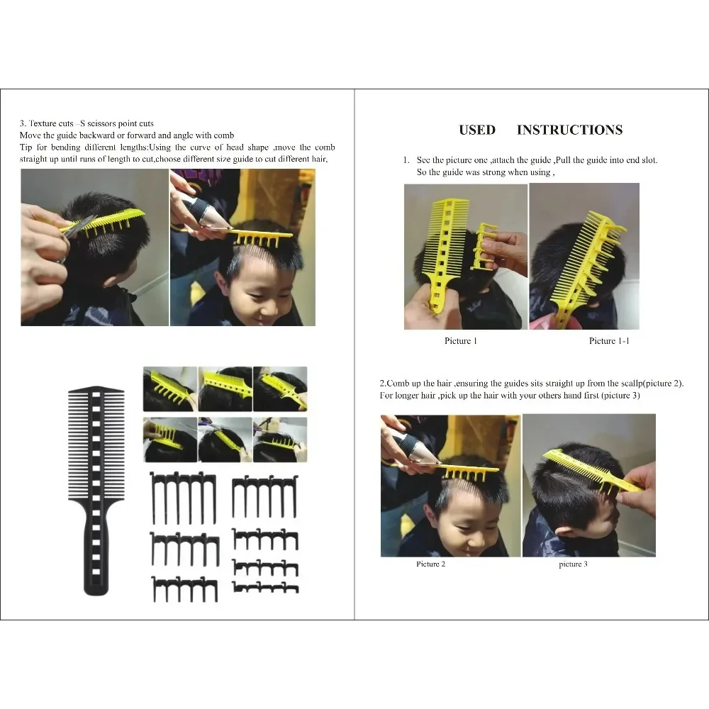 Professional Barber Grade Guide Comb with 7 Adjustable Limit Calipers Durable ABS Plastic, Ideal Combs Barber Accessories
Professional Barber Grade Guide Comb with 7 Adjustable Limit Calipers Durable ABS Plastic, Ideal Combs Barber Accessories