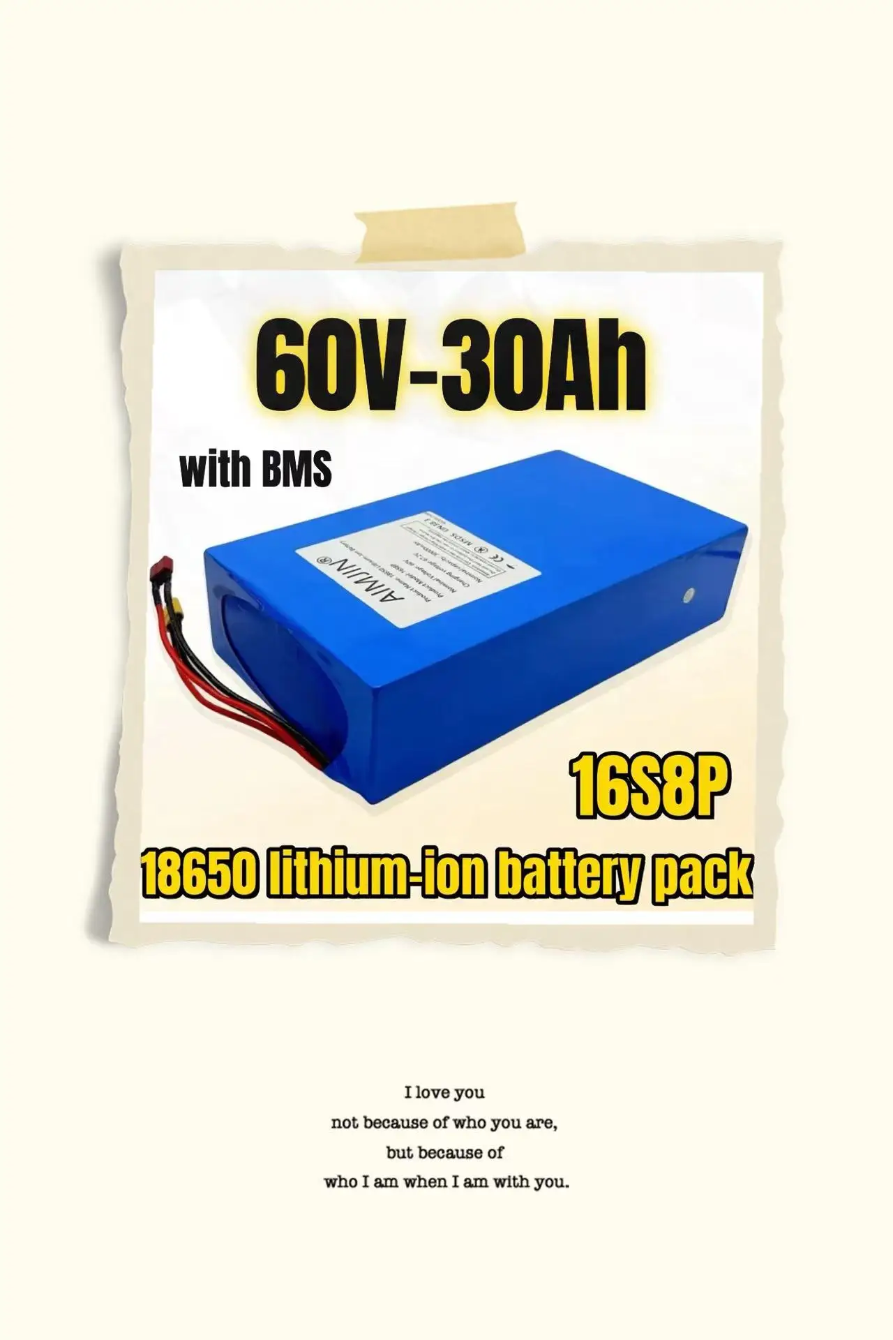 18650 60V 16S8P 30000mAh Rechargeable Battery High-capacity Lithium-ion Battery Pack 30Ah With BMS For Electric Scooter Battery
18650 60V 16S8P 30000mAh Rechargeable Battery High-capacity Lithium-ion Battery Pack 30Ah With BMS For Electric Scooter Battery