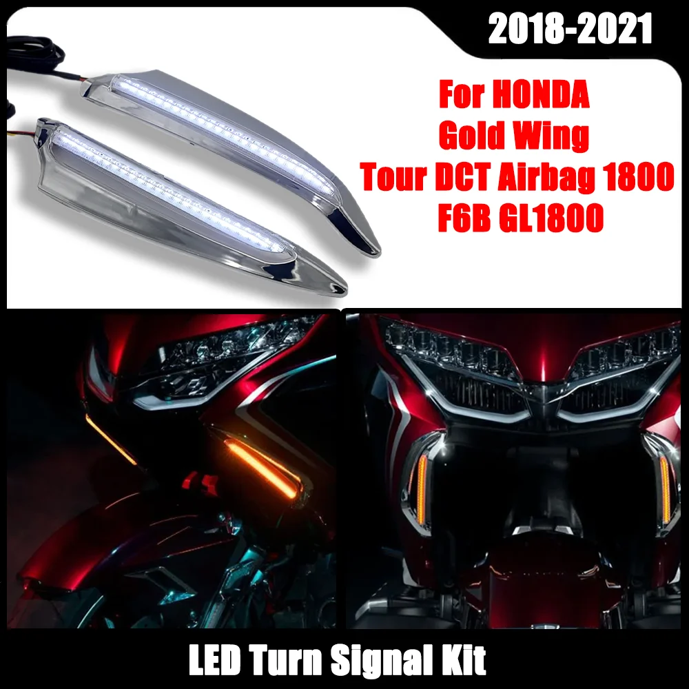 For HONDA GL 1800 Gold Wing F6B 2018 -UP 2019 2020 2021 Black and Chrome Front Lighted Vent Trim LED Turn Signal Kit
For HONDA GL 1800 Gold Wing F6B 2018 -UP 2019 2020 2021 Black and Chrome Front Lighted Vent Trim LED Turn Signal Kit