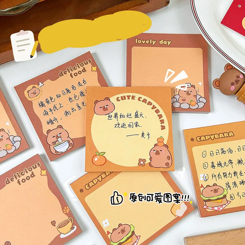 24pcs/lot Creative Capybara Memo Pad Sticky Note Cute N Times Stationery Label Notepad Post Office School Supplies
24pcs/lot Creative Capybara Memo Pad Sticky Note Cute N Times Stationery Label Notepad Post Office School Supplies