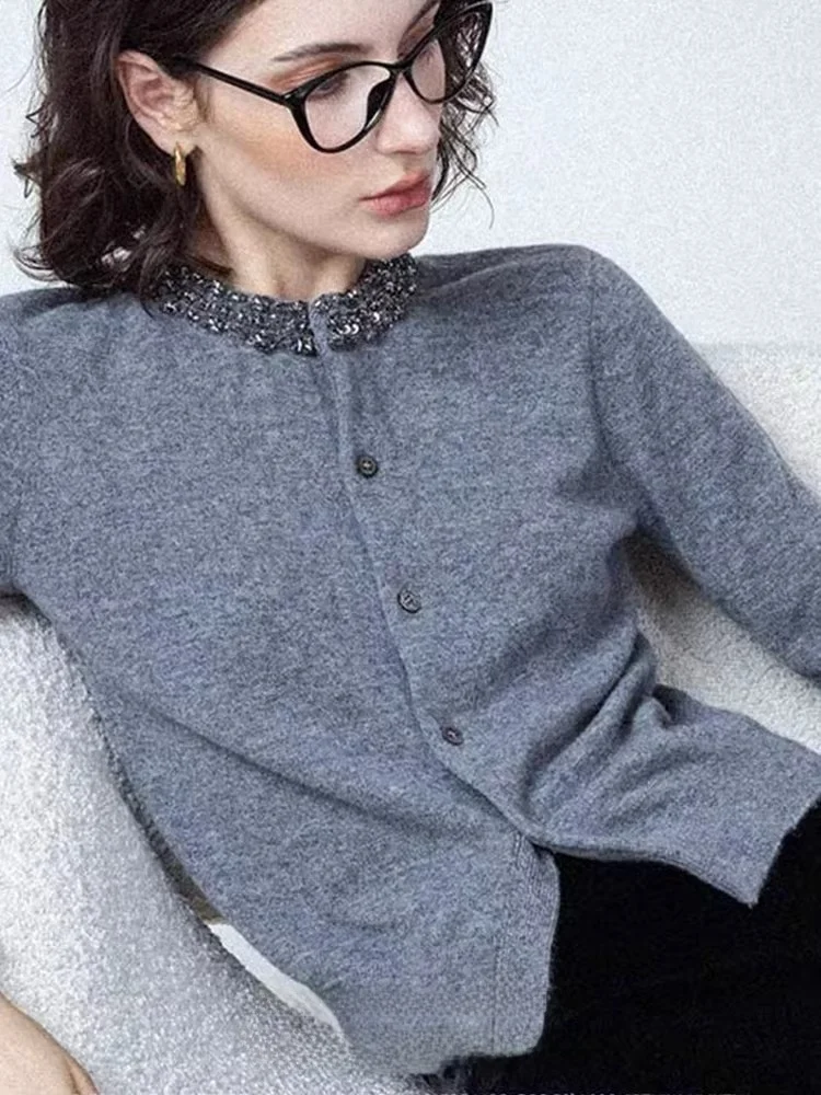 Шерстяной вязаный свитер со встроенными бриллиантами, повседневный удобный осенний модный возрастной реверсивный свитер, верхняя одежда Versa...
Шерстяной вязаный свитер со встроенными бриллиантами, повседневный удобный осенний модный возрастной реверсивный свитер, верхняя одежда Versa...