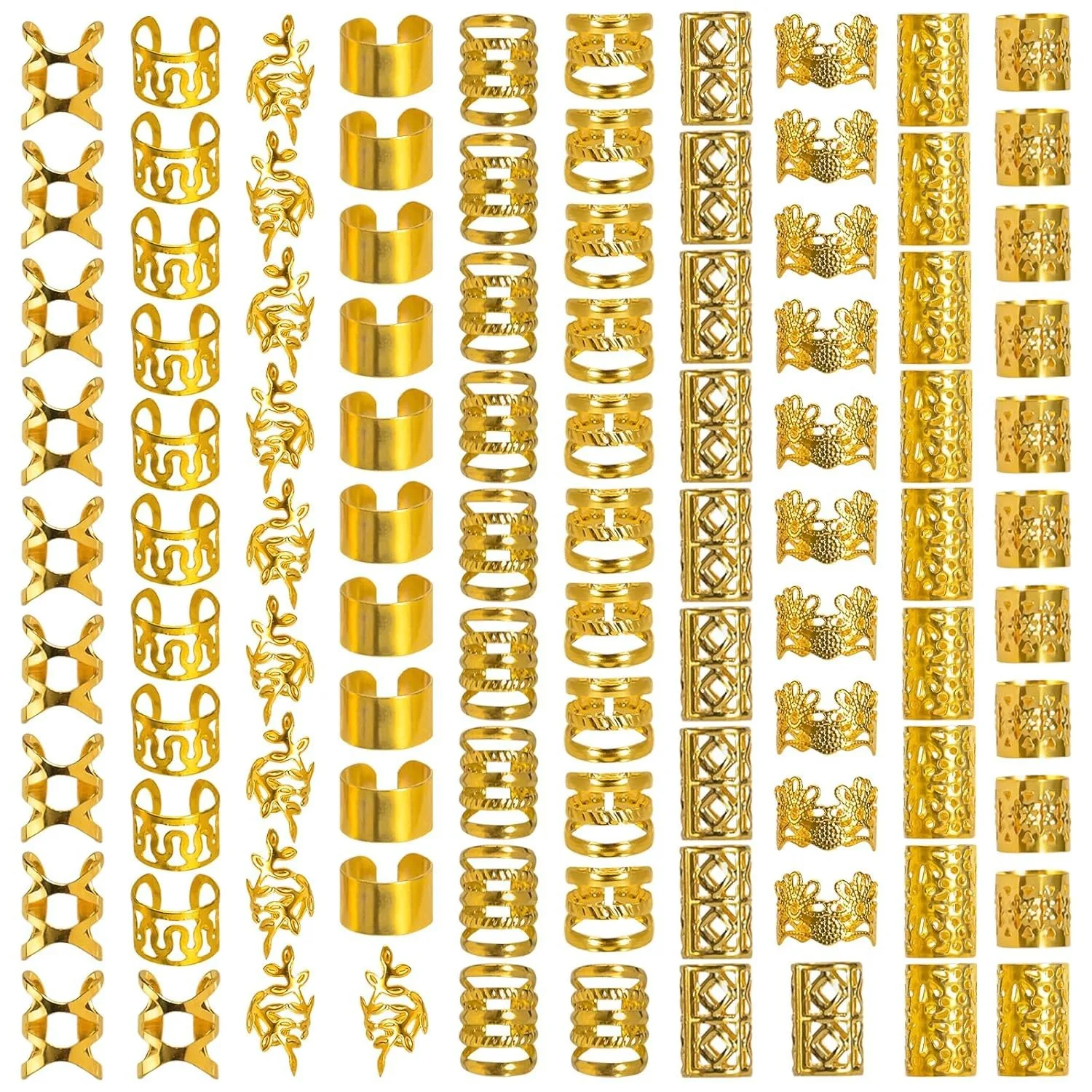 100Pcs Gold Dreadlock Hair Extension Rings Non Tangle Premium for Braid Ponytail DIY Daily Home Party
100Pcs Gold Dreadlock Hair Extension Rings Non Tangle Premium for Braid Ponytail DIY Daily Home Party