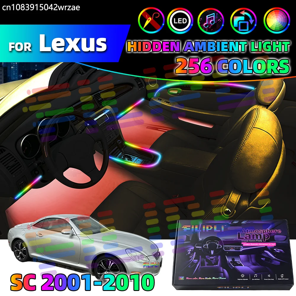 18 in 1 For Lexus SC 2001-2010 Years Car Interior Ambient Lights Strips Breathing Lighting Kit App Control Auto LED strips
18 in 1 For Lexus SC 2001-2010 Years Car Interior Ambient Lights Strips Breathing Lighting Kit App Control Auto LED strips