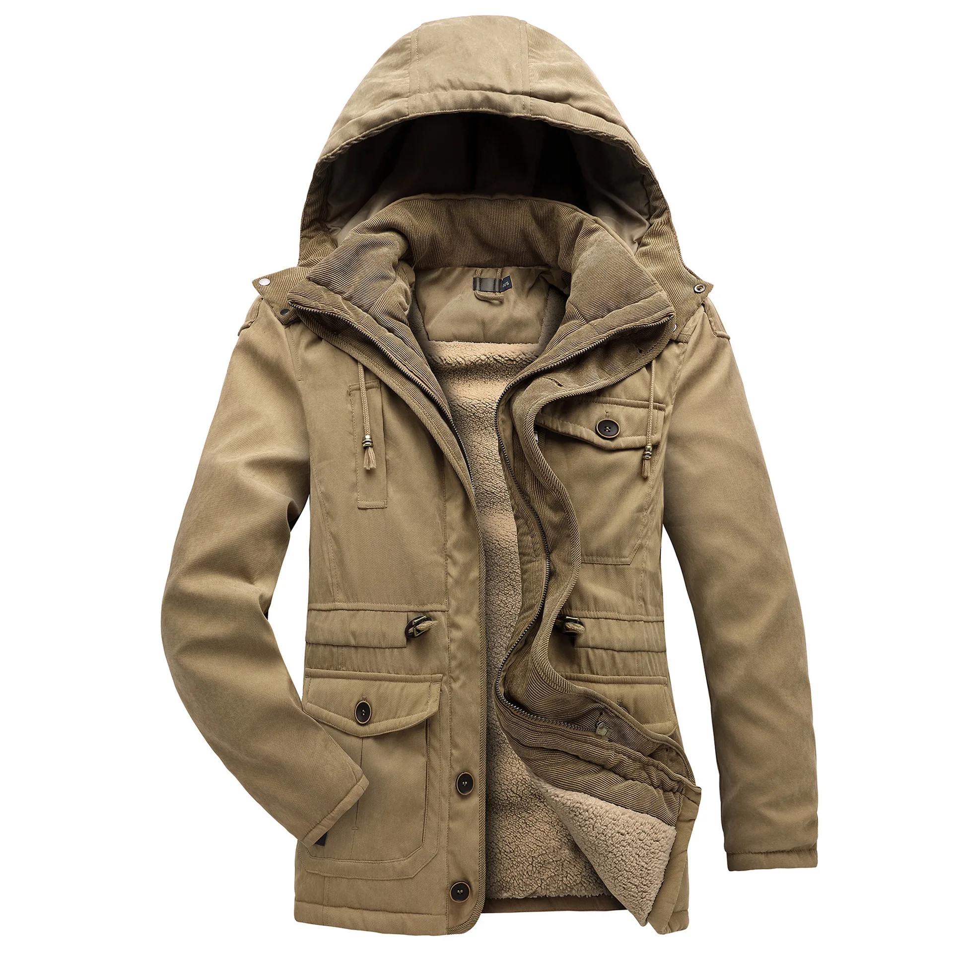 Winter Warm Coats Mens Fleece Jacket Parkas Men Casual Cotton Outdoor Fur Trench Padded Jackets Men's Military Hooded Parkas
Winter Warm Coats Mens Fleece Jacket Parkas Men Casual Cotton Outdoor Fur Trench Padded Jackets Men's Military Hooded Parkas