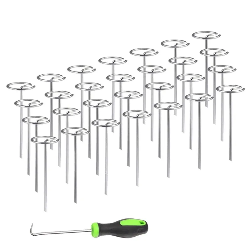 ABYN-Garden Landscape Fabric Pins-Acrylic G-Type-Silver, 3X15cm-Pack Of 54 For Gardening
ABYN-Garden Landscape Fabric Pins-Acrylic G-Type-Silver, 3X15cm-Pack Of 54 For Gardening