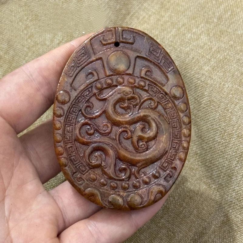 Antique Jade Carving Xiuyu Exquisite Dragon Relief Hanging ornament Accessories Folk Art Collection handicraft
Antique Jade Carving Xiuyu Exquisite Dragon Relief Hanging ornament Accessories Folk Art Collection handicraft