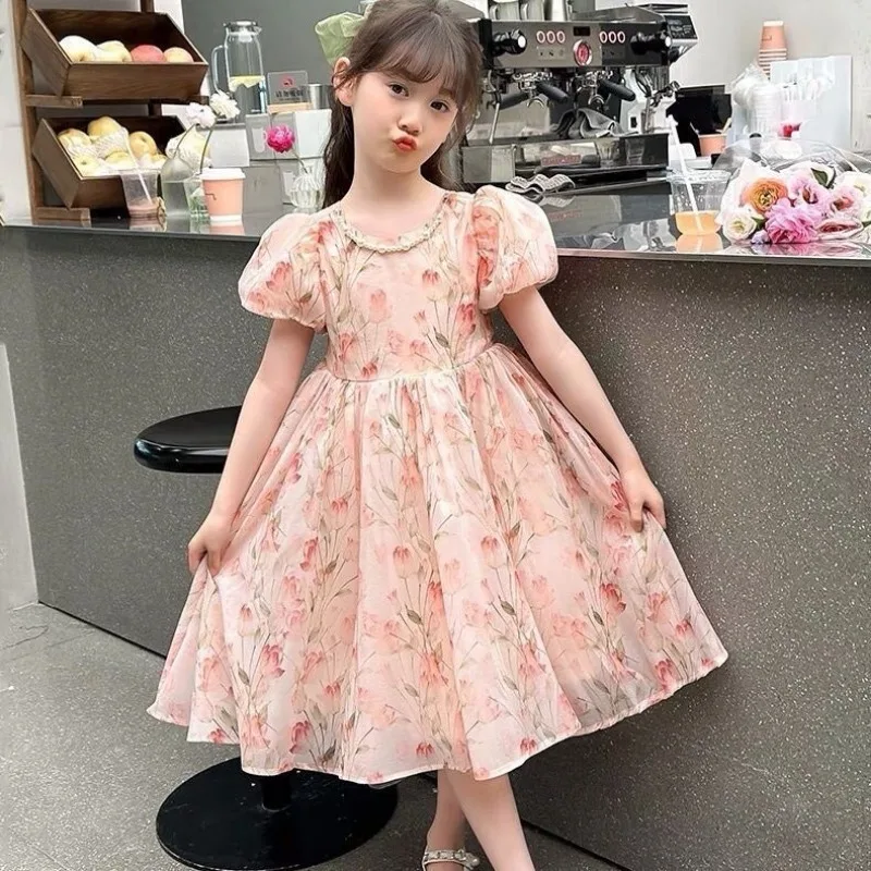 Girls Floral Dress Summer 2025 New Children's Short-sleeved Skirt Foreign Style Girl Princess Dress
Girls Floral Dress Summer 2025 New Children's Short-sleeved Skirt Foreign Style Girl Princess Dress