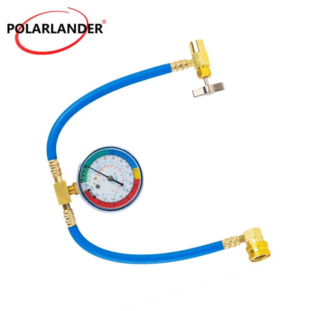 R1234YF AC Recharge Hose Kit 1/2 Inch LH Thread Self Sealing Can Tap Opener With Pressure Gauge
R1234YF AC Recharge Hose Kit 1/2 Inch LH Thread Self Sealing Can Tap Opener With Pressure Gauge