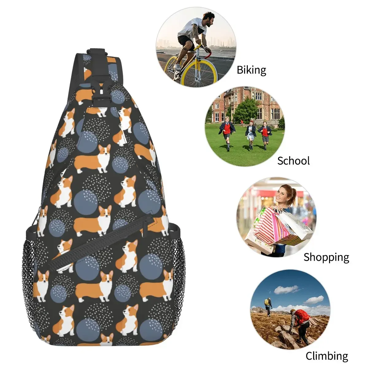 Kawaii Corgi Dog Lover Sling Bag Chest Crossbody Shoulder Sling Backpack Travel Hiking Daypacks Fashion Satchel
Kawaii Corgi Dog Lover Sling Bag Chest Crossbody Shoulder Sling Backpack Travel Hiking Daypacks Fashion Satchel
