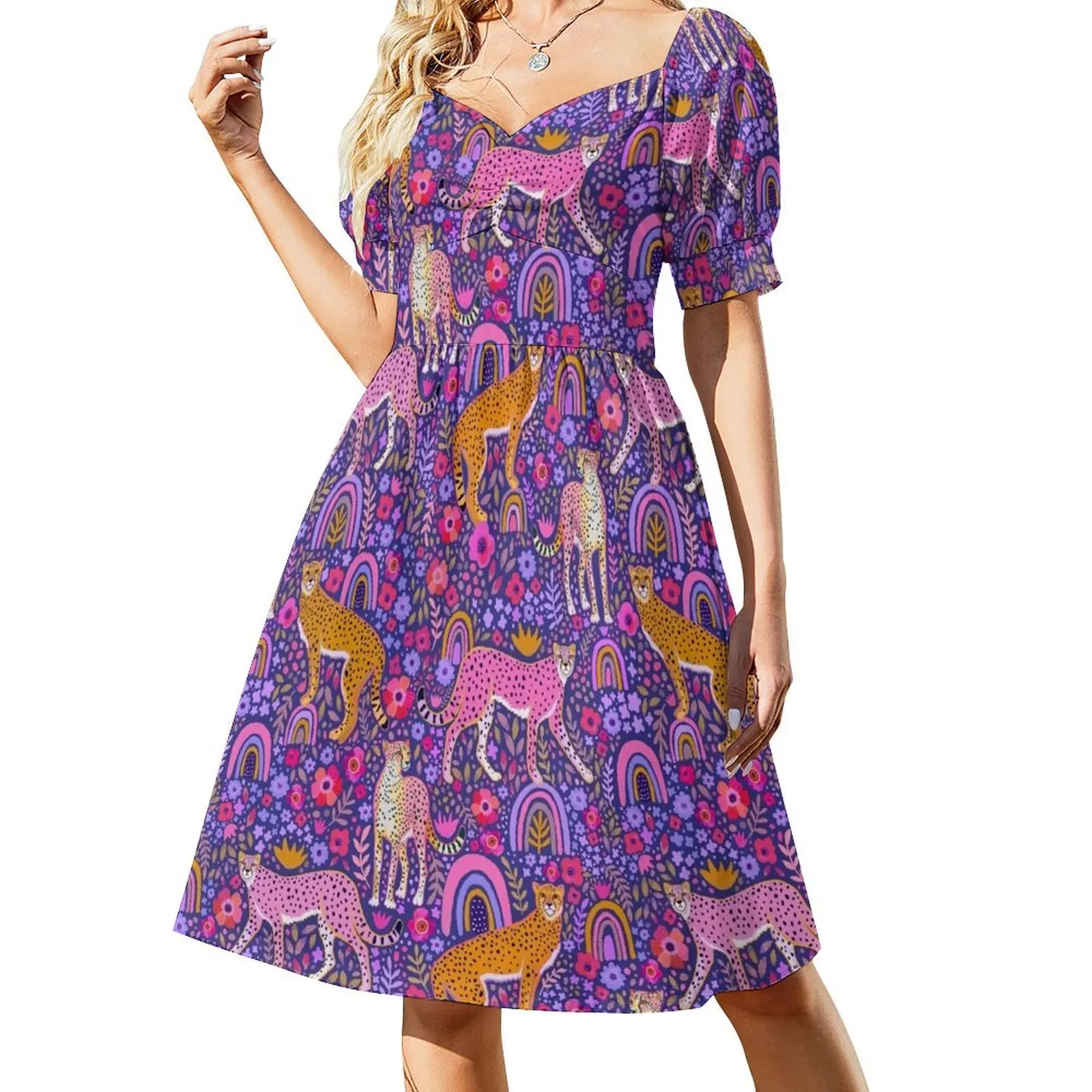 cheetahs in a Rainbow Garden on Navy Blue Short-Sleeved Dress dresses women summer 2025 Summer dresses for women
cheetahs in a Rainbow Garden on Navy Blue Short-Sleeved Dress dresses women summer 2025 Summer dresses for women