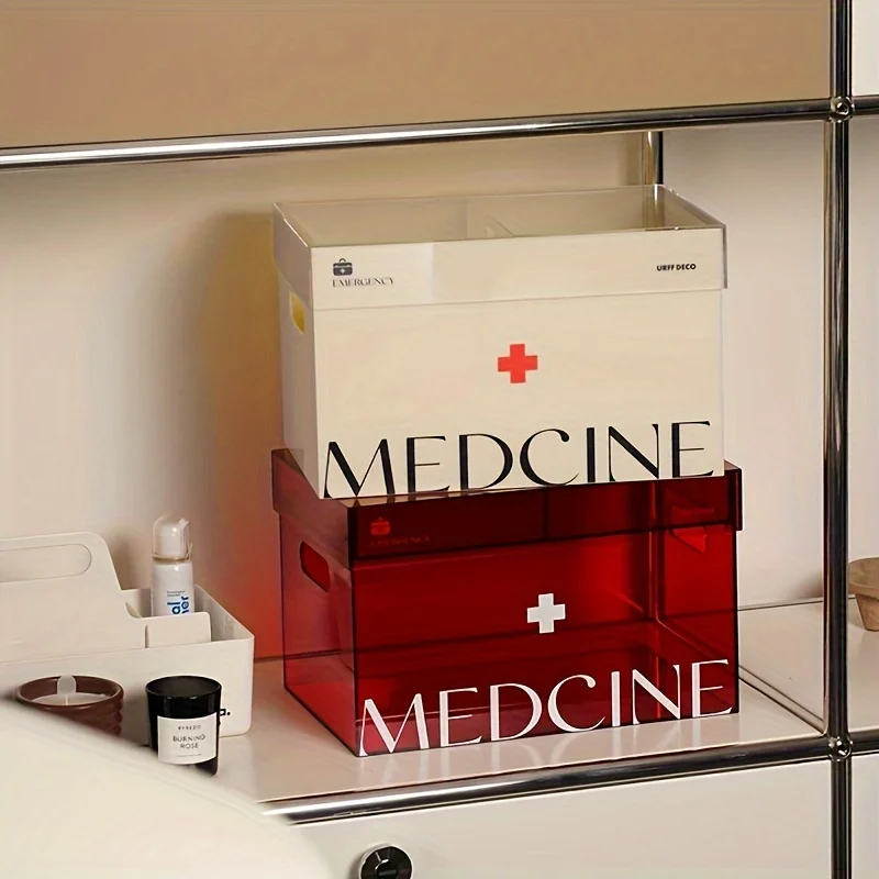 Acrylic Two-Tier Portable Medical Case, Large-Capacity Transparent Medicine Storage Box, First Aid Organizer, Can Store Medicine
Acrylic Two-Tier Portable Medical Case, Large-Capacity Transparent Medicine Storage Box, First Aid Organizer, Can Store Medicine