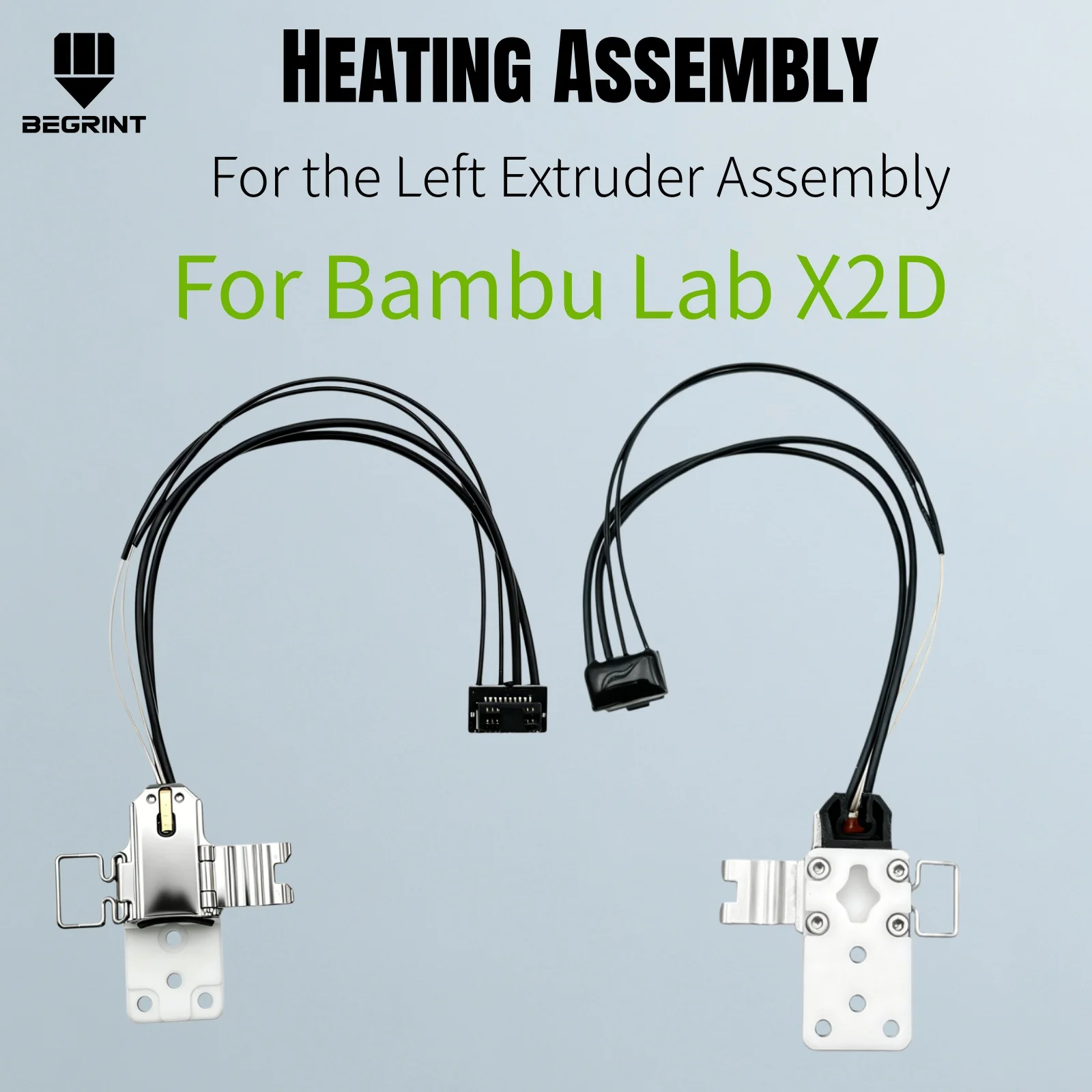 For Bambu Lab X2D Hotend Heating Assembly, Ceramic Heating Block 300℃ High Temp Resistant For Bambulab X2D Left Extruder Parts