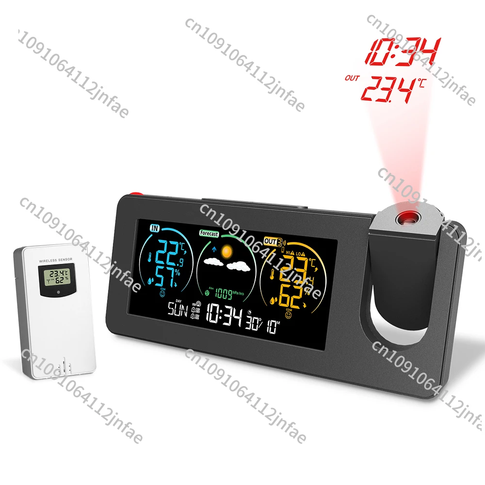 Home Electronic Projection Clock with Calendar,Wireless Weather Station,Temperature, Humidity,Color Display,Digital Alarm Clock
Home Electronic Projection Clock with Calendar,Wireless Weather Station,Temperature, Humidity,Color Display,Digital Alarm Clock