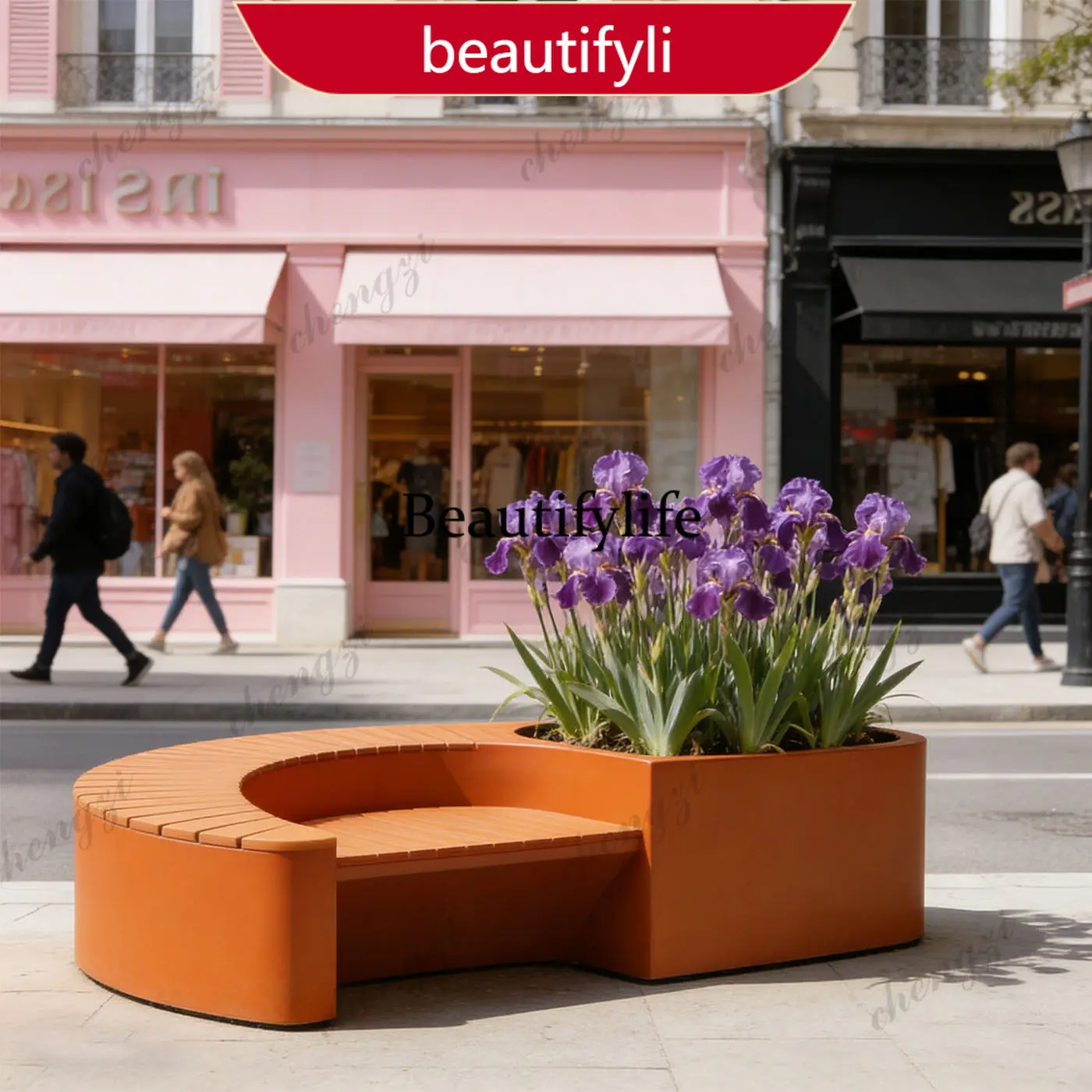 01A Outdoor Modern Simple Flower Box Seat Sales Department Commercial Street Milk Tea Shop Leisure Flower Bed Chair
01A Outdoor Modern Simple Flower Box Seat Sales Department Commercial Street Milk Tea Shop Leisure Flower Bed Chair