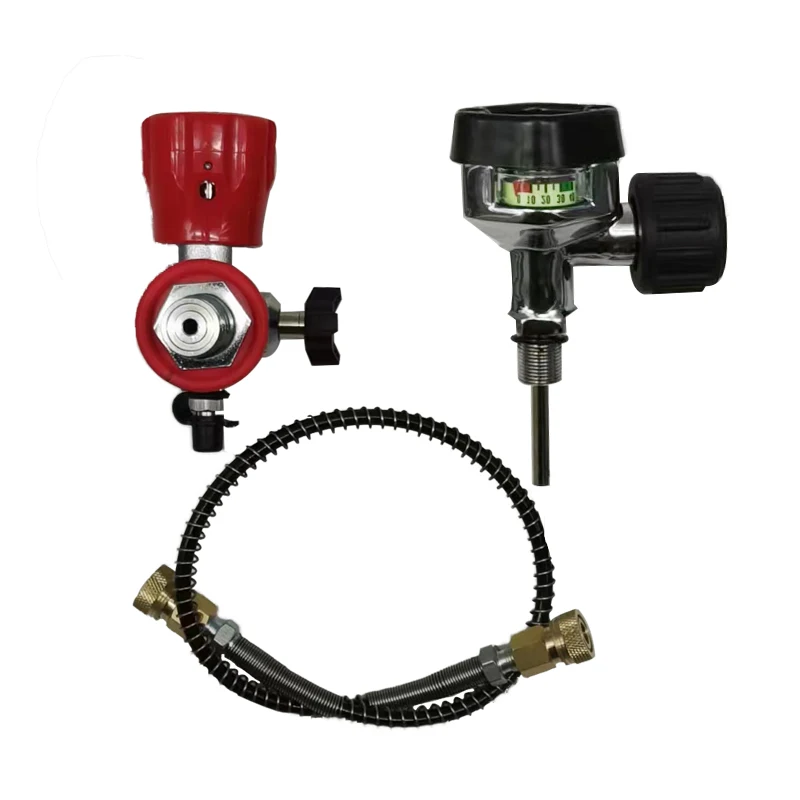 ACECARE 4500Psi Цилиндрический клапан из углеродного волокна Адаптер для заправки клапана M18X1,5-G5/8 с улучшенным шлангом высокого давления
ACECARE 4500Psi Цилиндрический клапан из углеродного волокна Адаптер для заправки клапана M18X1,5-G5/8 с улучшенным шлангом высокого давления