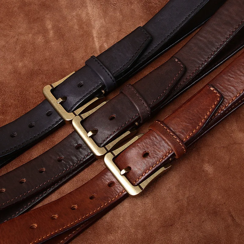 3.8CM wide retro handmade single layer folded top layer cowhide genuine leather pin buckle thickened belt for men
3.8CM wide retro handmade single layer folded top layer cowhide genuine leather pin buckle thickened belt for men