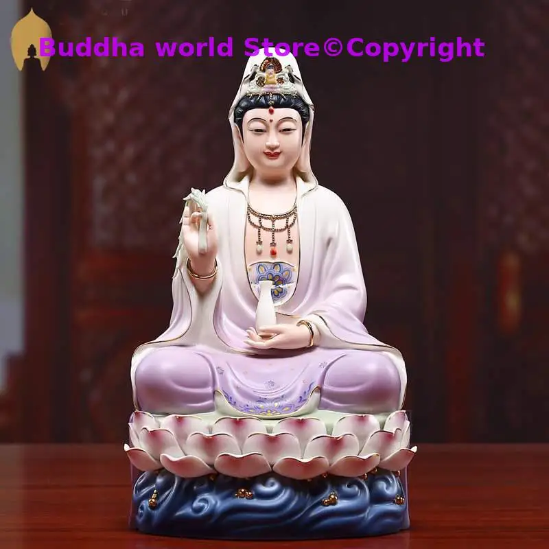 HOME SHOP temple high grade A Buddha Guanyin statue Avalokiteshvara Buddha Color Ceramic statue bless safe health good luck
HOME SHOP temple high grade A Buddha Guanyin statue Avalokiteshvara Buddha Color Ceramic statue bless safe health good luck