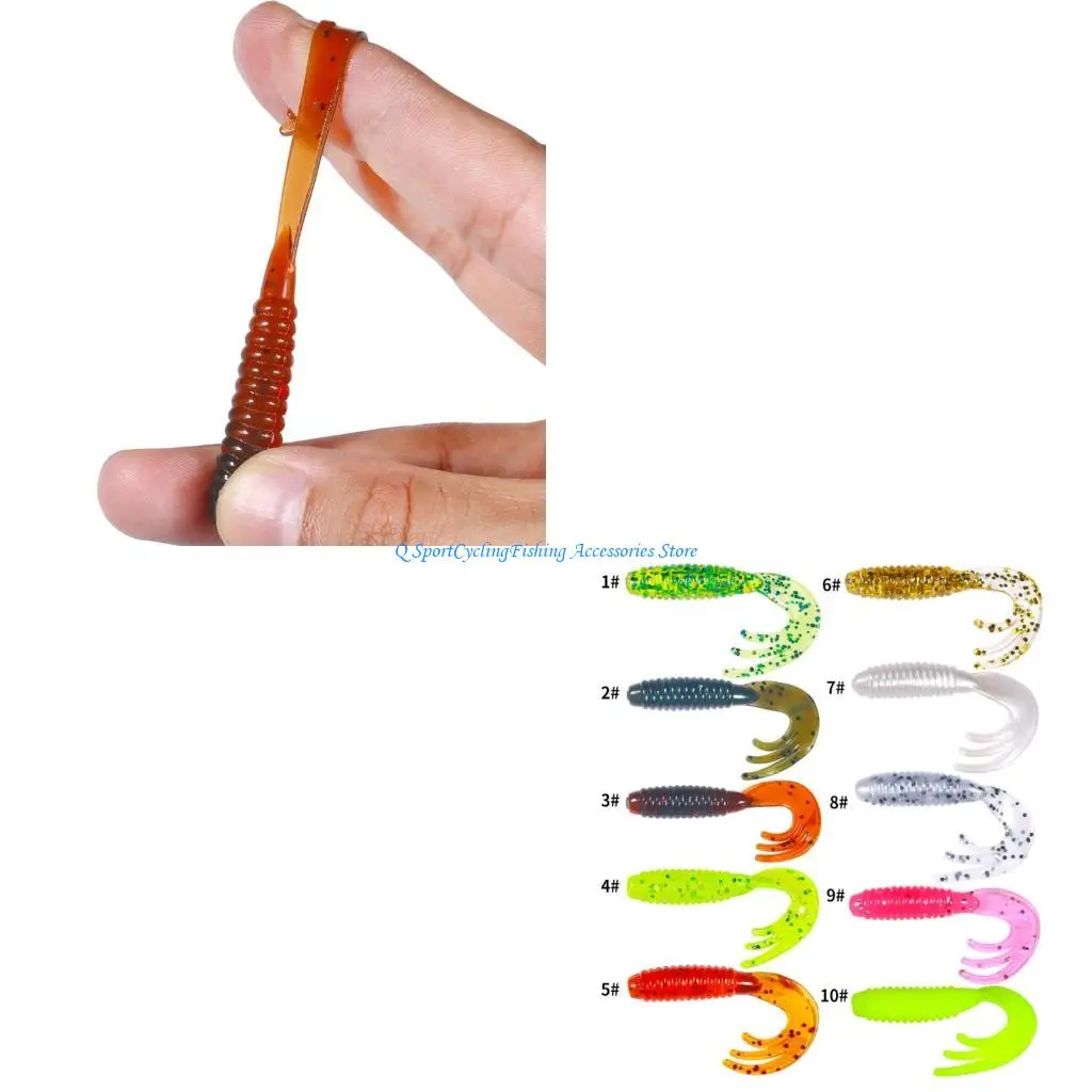 10pcs Fishing Lures 5.5cm 2.1g Swimbait Tail Worms Grub Lures Soft Baits Baits Fishing Accessories
10pcs Fishing Lures 5.5cm 2.1g Swimbait Tail Worms Grub Lures Soft Baits Baits Fishing Accessories