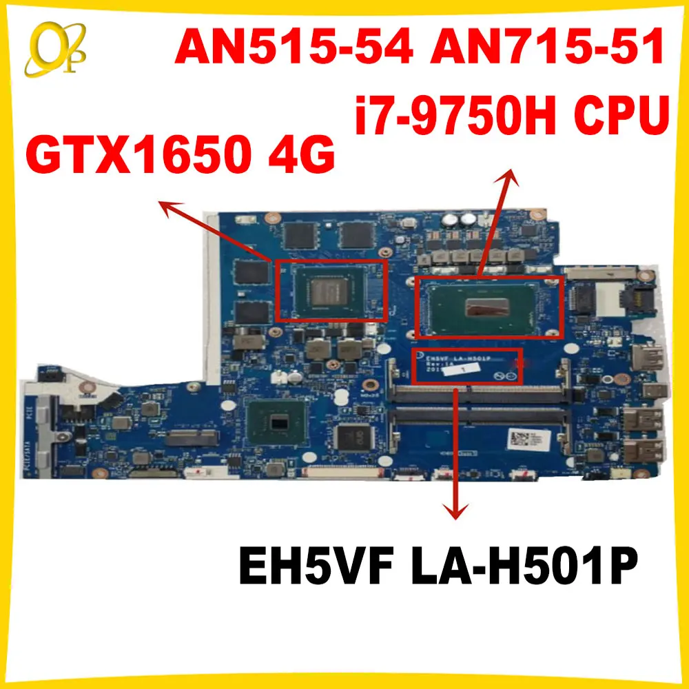 LA-H501P Материнская плата для Acer Nitro 5 AN515-54 AN715-51 Материнская плата ноутбука i7-9750H Процессор N18P-G0-MP-A1 GTX1650 4G GPU DDR4 Протестировано
LA-H501P Материнская плата для Acer Nitro 5 AN515-54 AN715-51 Материнская плата ноутбука i7-9750H Процессор N18P-G0-MP-A1 GTX1650 4G GPU DDR4 Протестировано