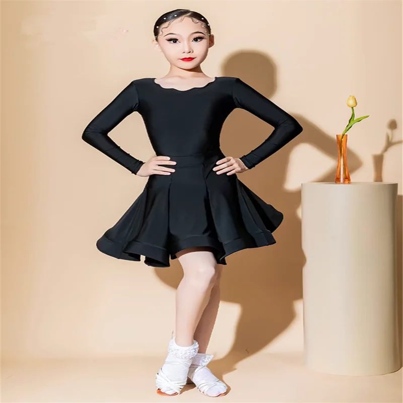 New Children's Latin Dance Dress Girls' Dance Practice Dress Latin Dance Dress Long Sleeve Competition Split Dress Women's Perfo
New Children's Latin Dance Dress Girls' Dance Practice Dress Latin Dance Dress Long Sleeve Competition Split Dress Women's Perfo