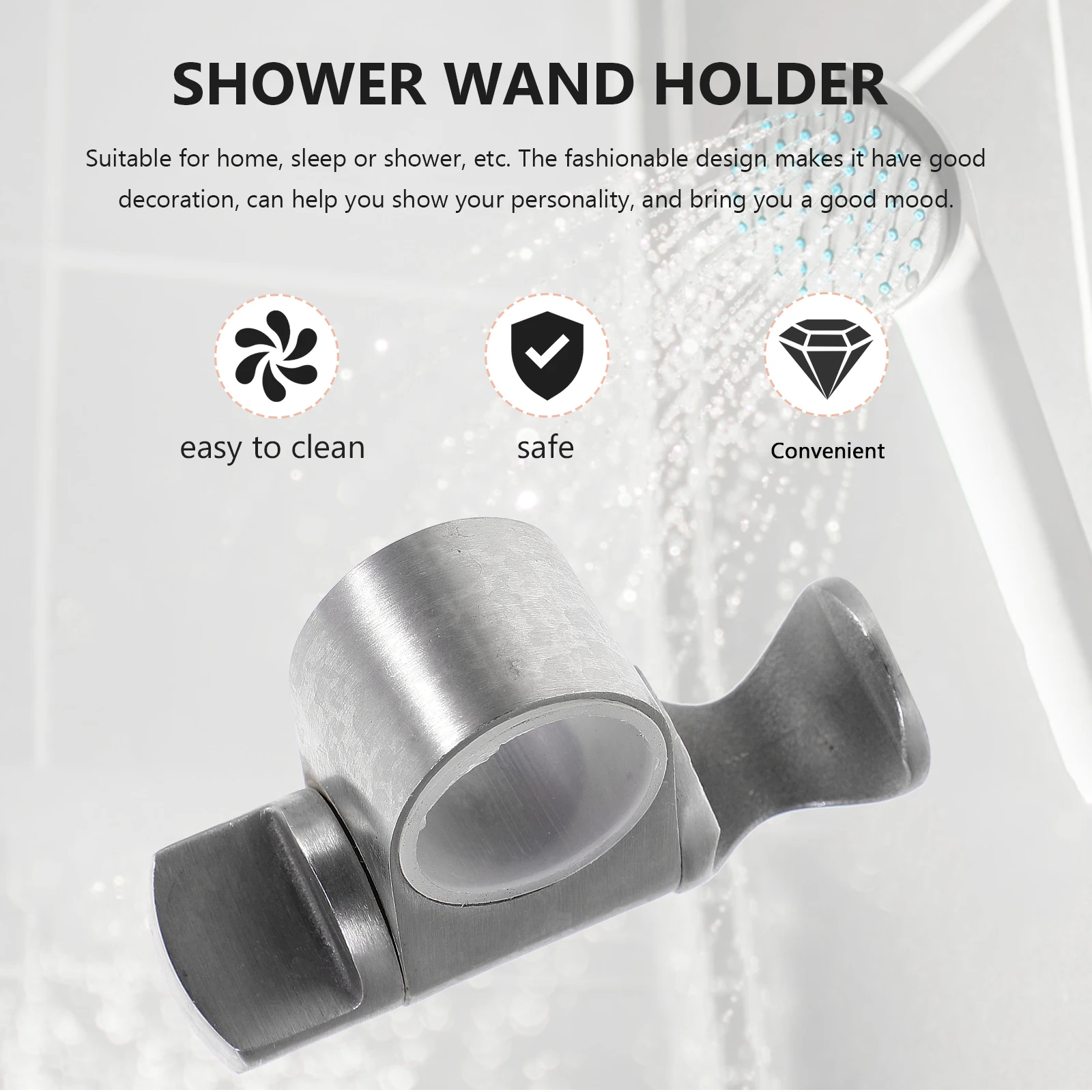 Adjustable Stainless Steel Head Holder For Slide Bar Durable Corrosion Resistant Brushed Nickel 360 Degree Rotation Easy Install
Adjustable Stainless Steel Head Holder For Slide Bar Durable Corrosion Resistant Brushed Nickel 360 Degree Rotation Easy Install