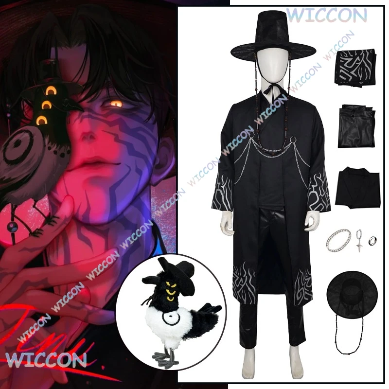 Jinu Cosplay Costume KPOP Huntrix Saja Boys Korean Black Uniform Baby Cosplay Wig Sticker Demon Hunters Men Halloween Roleplay
Jinu Cosplay Costume KPOP Huntrix Saja Boys Korean Black Uniform Baby Cosplay Wig Sticker Demon Hunters Men Halloween Roleplay