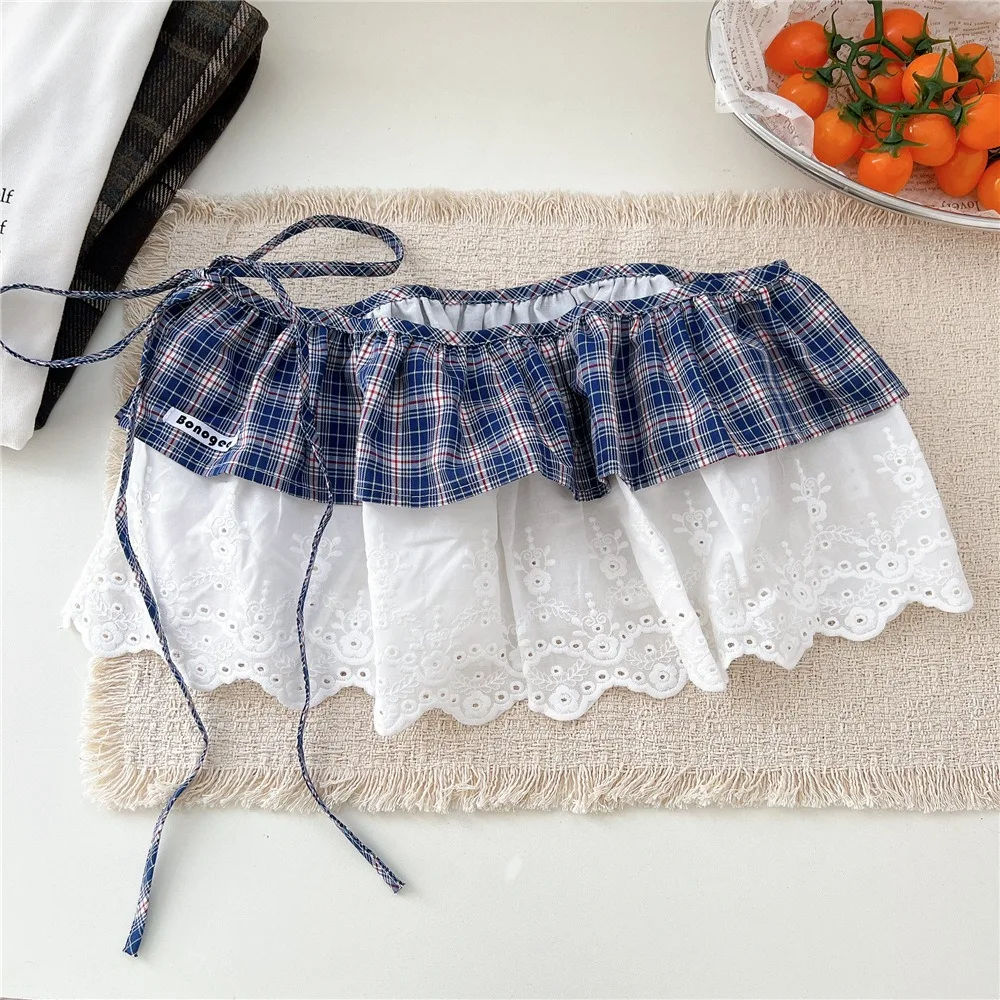 New Double-layered Hem Paired Lace JK Plaid Skirt Y2k Streetwear Harajuku Lace Mini Skirts Butt Curtain Gifts
New Double-layered Hem Paired Lace JK Plaid Skirt Y2k Streetwear Harajuku Lace Mini Skirts Butt Curtain Gifts