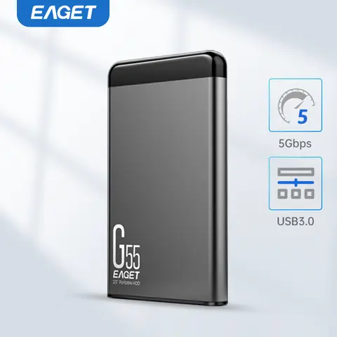 Eaget-disco duro mecánico externo para ordenador portátil y de escritorio, HDD portátil de 2,5 pulgadas, 5400 RPM, USB 3,0, 500GB, 1TB, 2TB