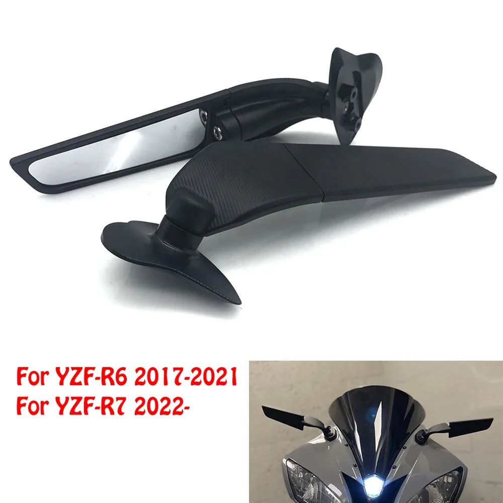 Motorcycle For Yamaha YZF R6 2017-2021 R7 YZFR7 2022 Adjustable Rotating Rearview Mirror Modified Wind Wing Winglets Accessories
Motorcycle For Yamaha YZF R6 2017-2021 R7 YZFR7 2022 Adjustable Rotating Rearview Mirror Modified Wind Wing Winglets Accessories