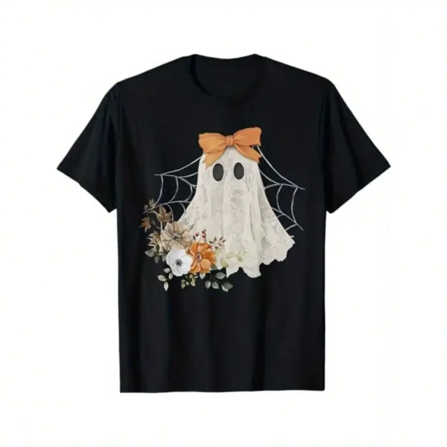 Halloween Flower Ghost Spooky Lace Ghost T-Shirt for Men Women, Unsex Soft Fabric, Breathable
Halloween Flower Ghost Spooky Lace Ghost T-Shirt for Men Women, Unsex Soft Fabric, Breathable
