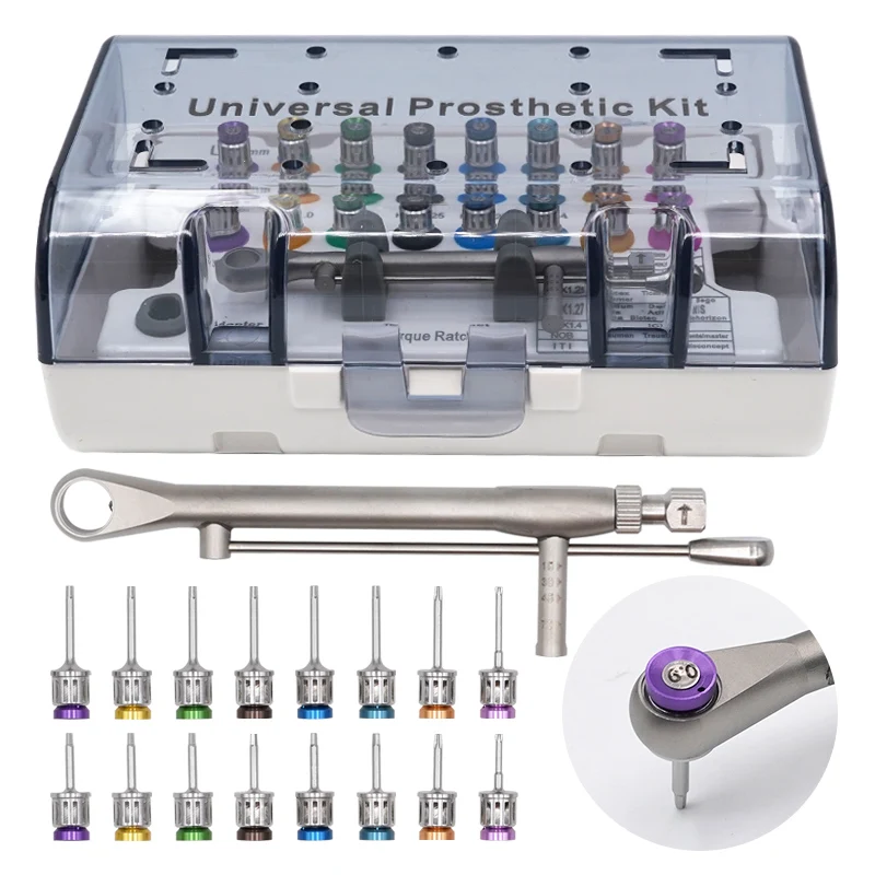 Dental Implant Torque Wrench Kit Universal Ratchet Screwdriver For Prosthetic Surgery Implant Repair Tools Dentistry Equipment
Dental Implant Torque Wrench Kit Universal Ratchet Screwdriver For Prosthetic Surgery Implant Repair Tools Dentistry Equipment
