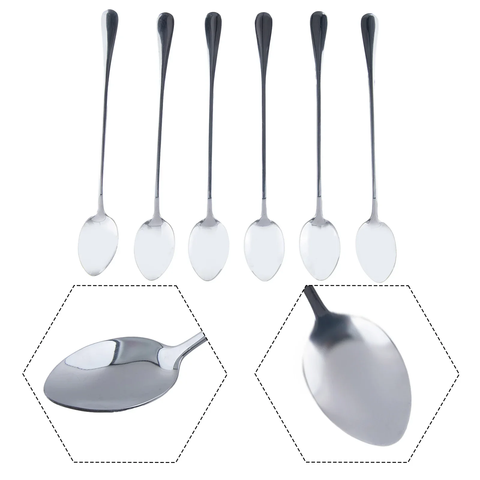 6pcs Coffee Spoon Stainless-Steel Long Handle 19.5x2.8cm Dessert Tea Spoon Fits Cereal Stew Chili Ravioli Kitchen Accessories
6pcs Coffee Spoon Stainless-Steel Long Handle 19.5x2.8cm Dessert Tea Spoon Fits Cereal Stew Chili Ravioli Kitchen Accessories