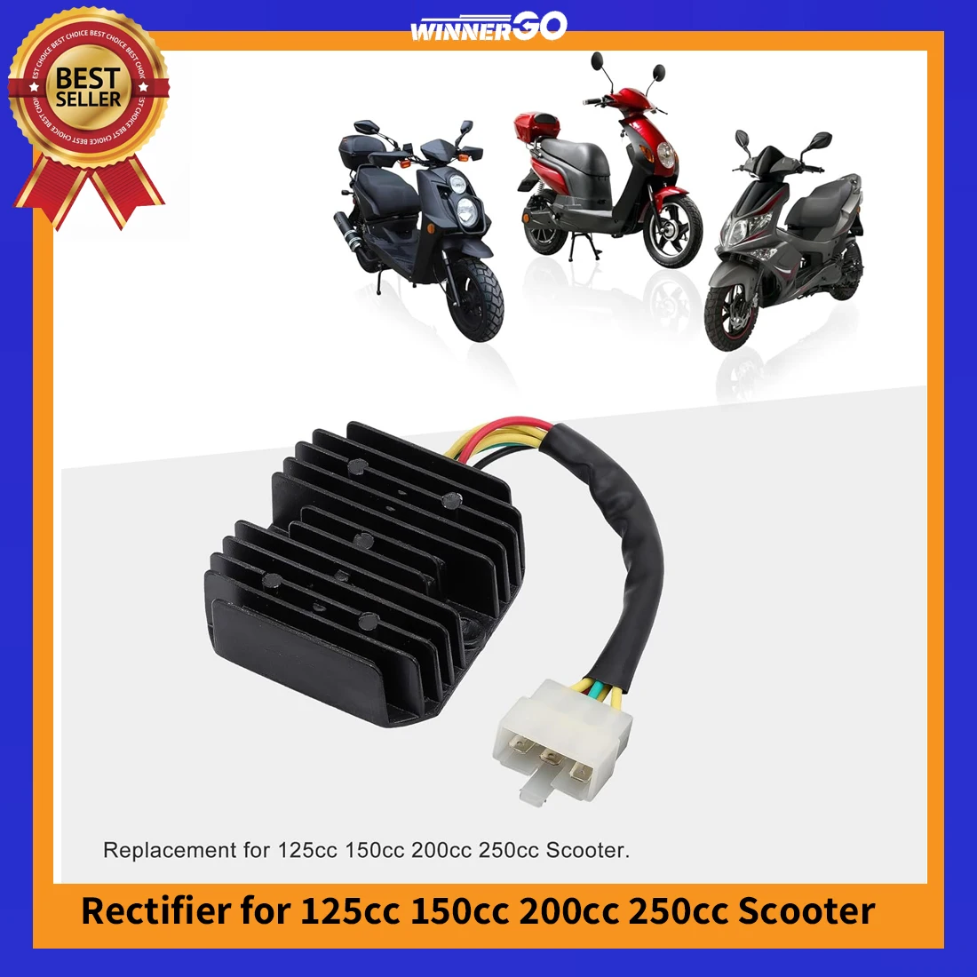Motorcycle 5/6 Pin Voltage Regulator Rectifier for 125cc 150cc 200cc 250cc Scooter Moped Scooter ATV Quad Buggy Bike
Motorcycle 5/6 Pin Voltage Regulator Rectifier for 125cc 150cc 200cc 250cc Scooter Moped Scooter ATV Quad Buggy Bike