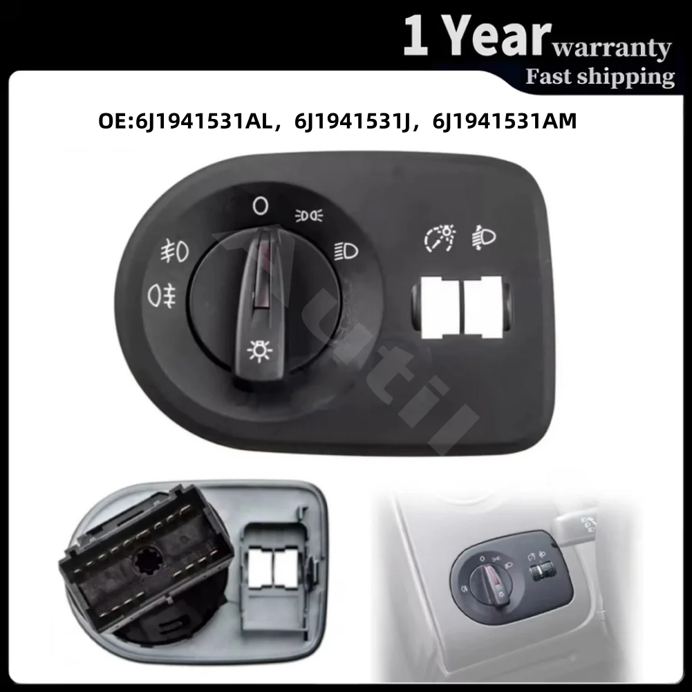 6J1941531AL 6J1941531J Headlight Fog Light Control Switch Black Plastic for SEAT Ibiza IV 2008-2015 Auto Lamp Control Button
6J1941531AL 6J1941531J Headlight Fog Light Control Switch Black Plastic for SEAT Ibiza IV 2008-2015 Auto Lamp Control Button