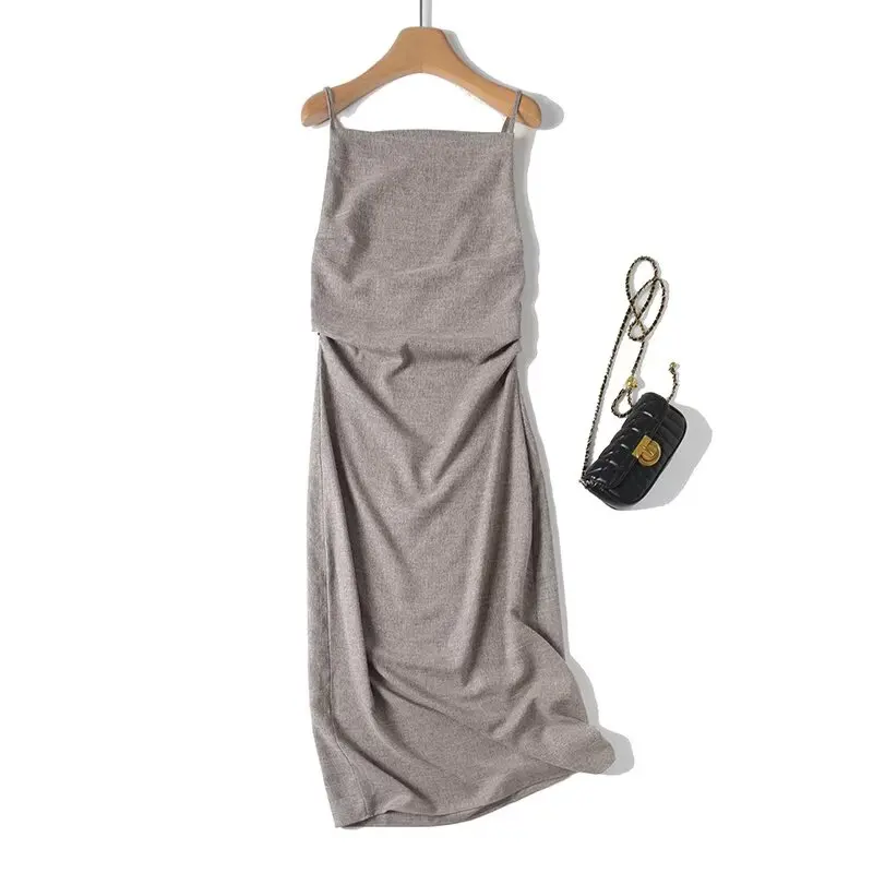 BM&MD&ZA Womens Minimalist Elegant Old Money - style Flowing Sleeveless Spaghetti Strap Midi Dress with Waist Ruches
BM&MD&ZA Womens Minimalist Elegant Old Money - style Flowing Sleeveless Spaghetti Strap Midi Dress with Waist Ruches