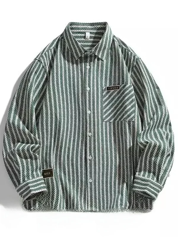 Loose Fit Casual Stripe Long Sleeve Men's Shirt Vintage Style Versatile Outerwear Comfortable Breathable Cotton Polyester Blend
Loose Fit Casual Stripe Long Sleeve Men's Shirt Vintage Style Versatile Outerwear Comfortable Breathable Cotton Polyester Blend