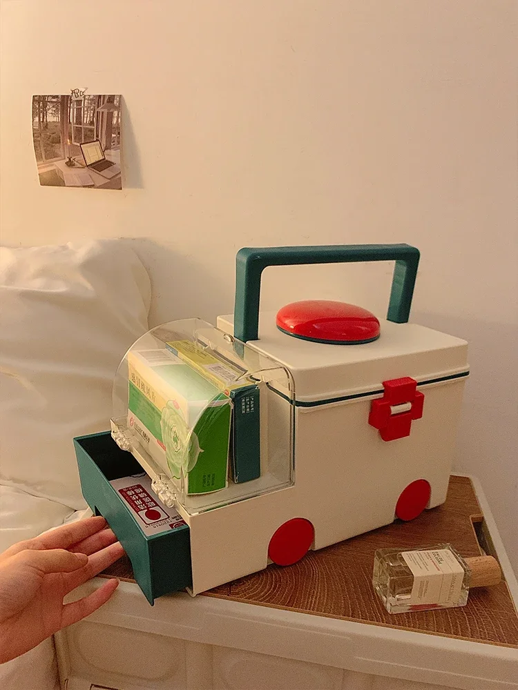 Cute Ambulance Medicine Kit Household Emergency Medicine Storage Box High Capacity Large Pill Box Children Convenient Practical
Cute Ambulance Medicine Kit Household Emergency Medicine Storage Box High Capacity Large Pill Box Children Convenient Practical
