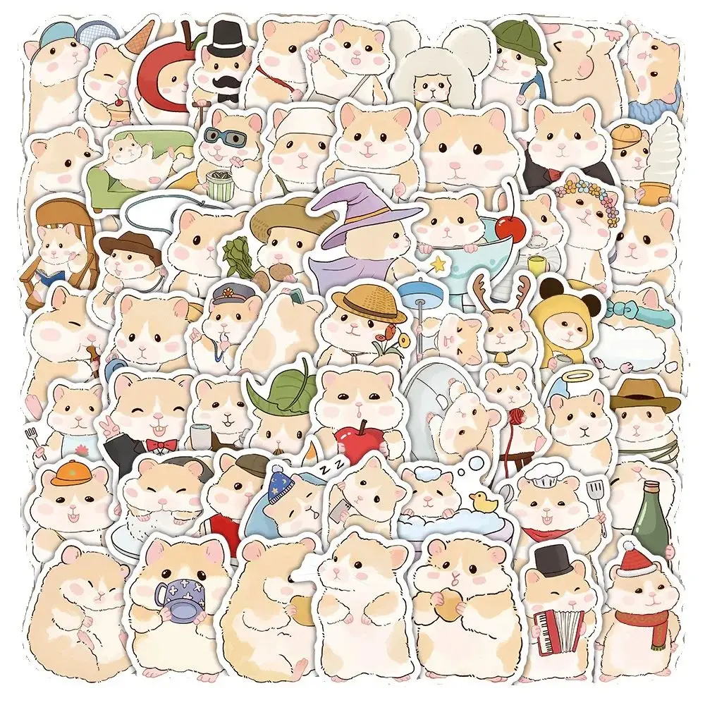 10/60PCS Creative Cute Pet Hamster Beige Animal Milk Tea Sports Cute Doodle Decorative Waterproof Stickers Kid's Toy
10/60PCS Creative Cute Pet Hamster Beige Animal Milk Tea Sports Cute Doodle Decorative Waterproof Stickers Kid's Toy