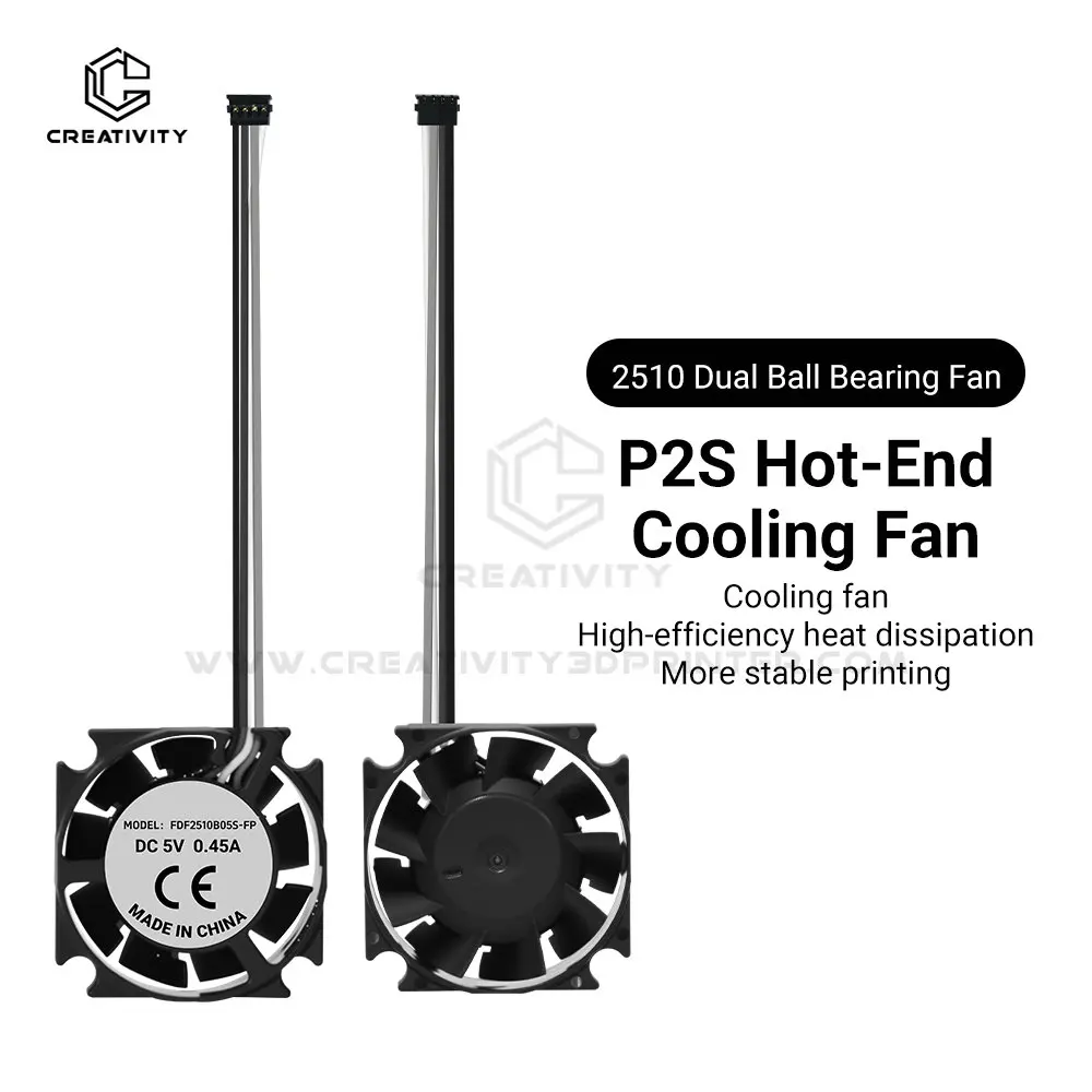 Replacement Hotend Cooling Fan for the Lab P2S 3D Printer P2S Fan 5V 0.45A 15000 Rpm/min
