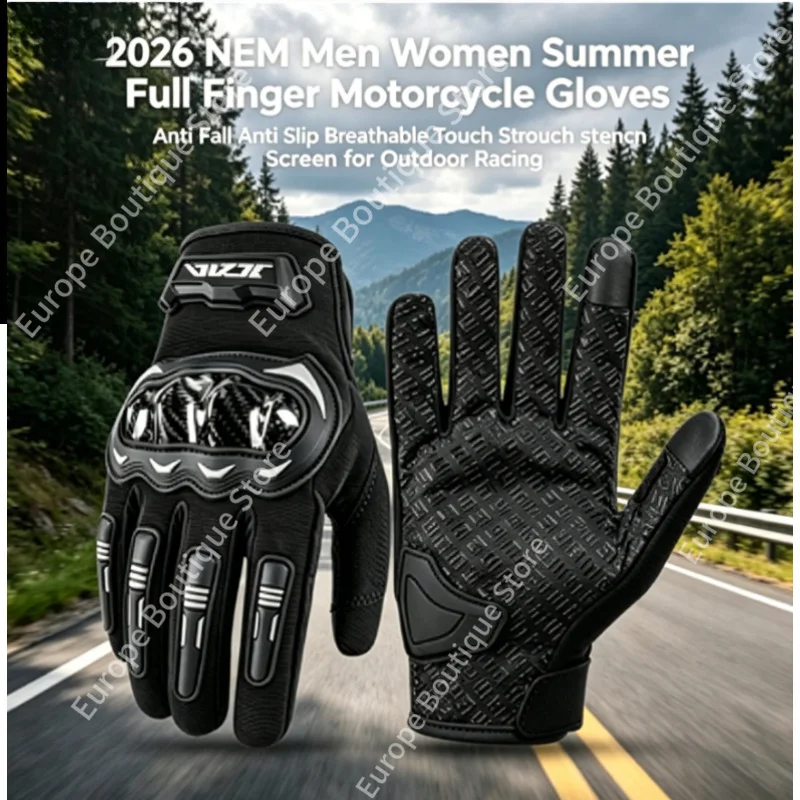 2026 NEW Summer Full Finger Motorcycle Gloves Men Women Anti Fall Anti Slip Breathable Touch Screen for Outdoor Racing Riding
2026 NEW Summer Full Finger Motorcycle Gloves Men Women Anti Fall Anti Slip Breathable Touch Screen for Outdoor Racing Riding