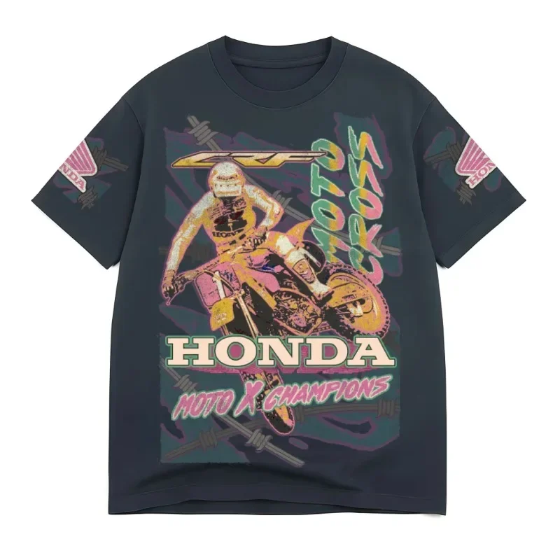 Мужские и женские футболки Honda, летние новые автомобили, мотоцикл, модифицированная езда по бездорожью, гонки, работа, спорт с короткими рукавами
Мужские и женские футболки Honda, летние новые автомобили, мотоцикл, модифицированная езда по бездорожью, гонки, работа, спорт с короткими рукавами