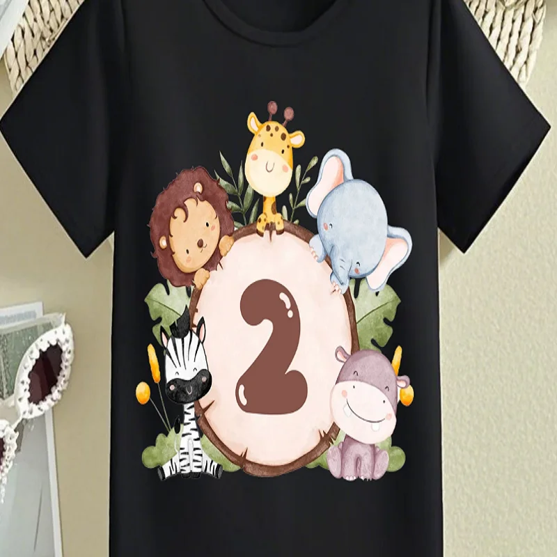 1st 2nd 3rd Wild New Zoo Zebra Elephant Giraffe Lion Hippopotamus Printed T Shirt Girls Boys Cute Kids Clothes Summer Tops Shirt
1st 2nd 3rd Wild New Zoo Zebra Elephant Giraffe Lion Hippopotamus Printed T Shirt Girls Boys Cute Kids Clothes Summer Tops Shirt