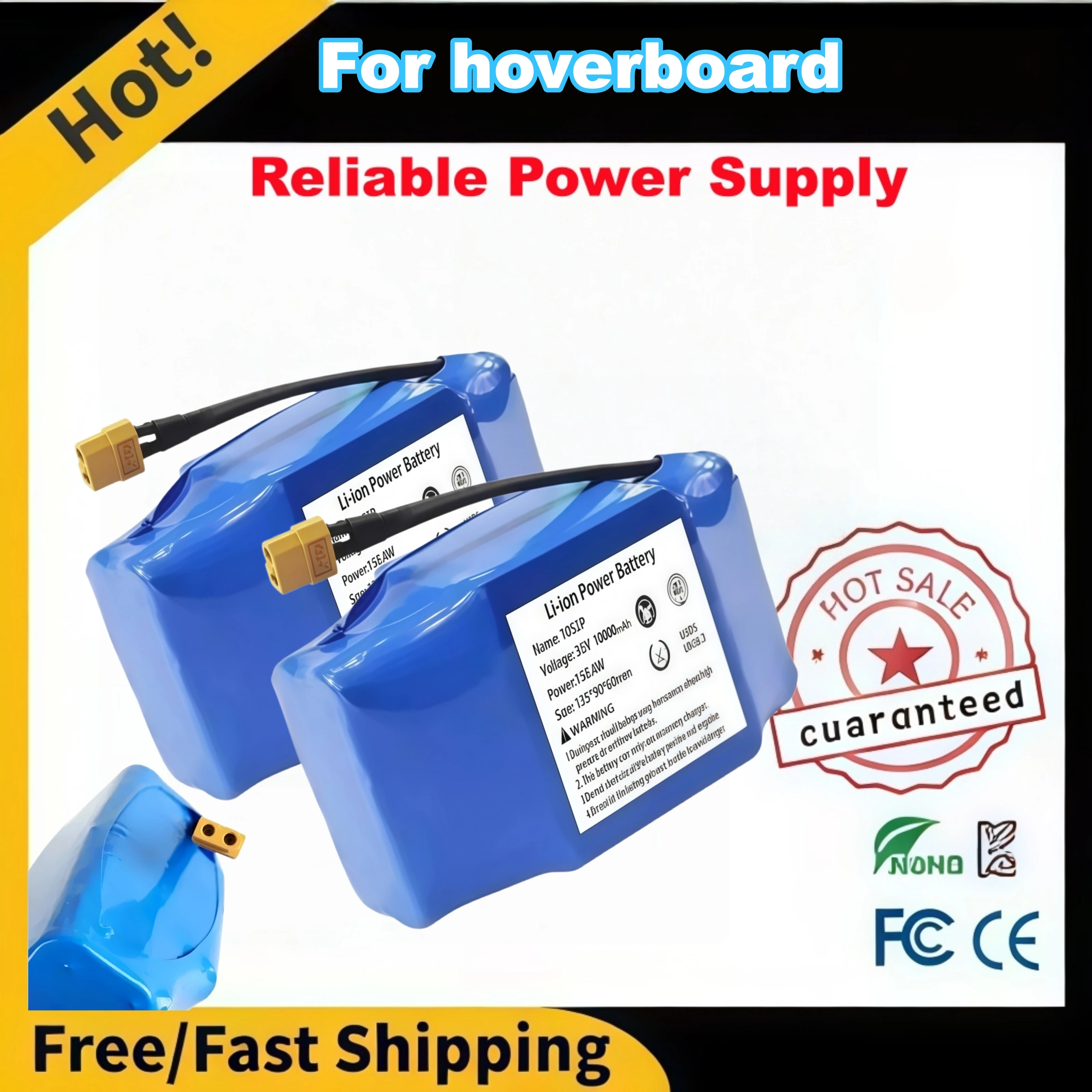 Genuine 36V 12Ah Lithium Battery Pack for Electric Hoverboard Self Balancing Scooter Unicycle - Rechargeable 10S2P
Genuine 36V 12Ah Lithium Battery Pack for Electric Hoverboard Self Balancing Scooter Unicycle - Rechargeable 10S2P