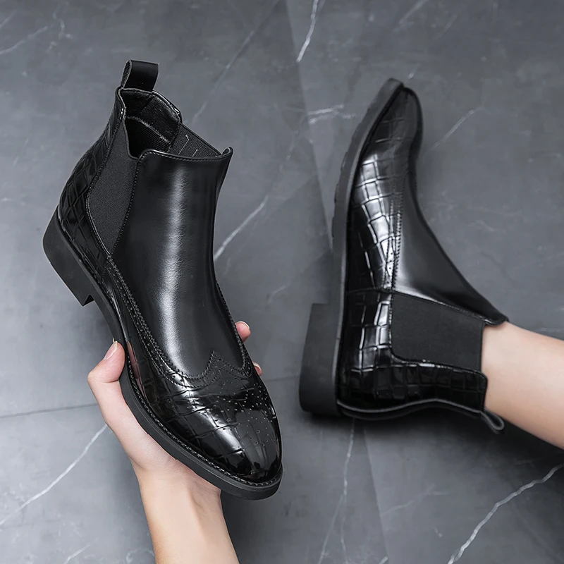 Slip-On Luxury Designer Brand Dress Office Shoes for Men Fashion Chelsea Casual Boots Retro Banquet Ankle Boot
Slip-On Luxury Designer Brand Dress Office Shoes for Men Fashion Chelsea Casual Boots Retro Banquet Ankle Boot